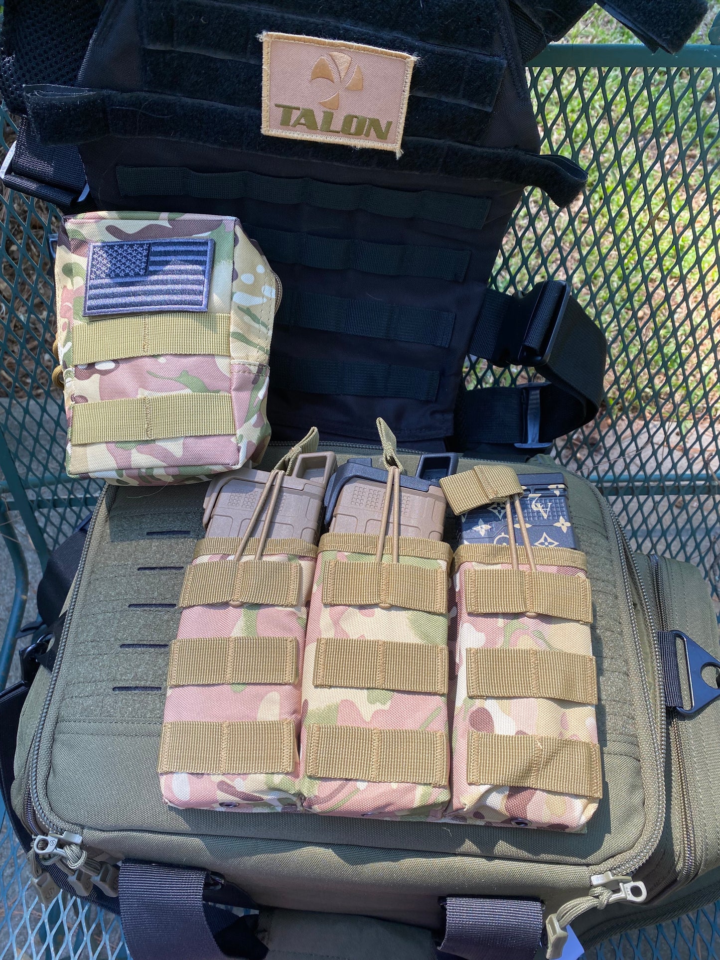 Multicam American Flag Patch ADMIN POUCHES